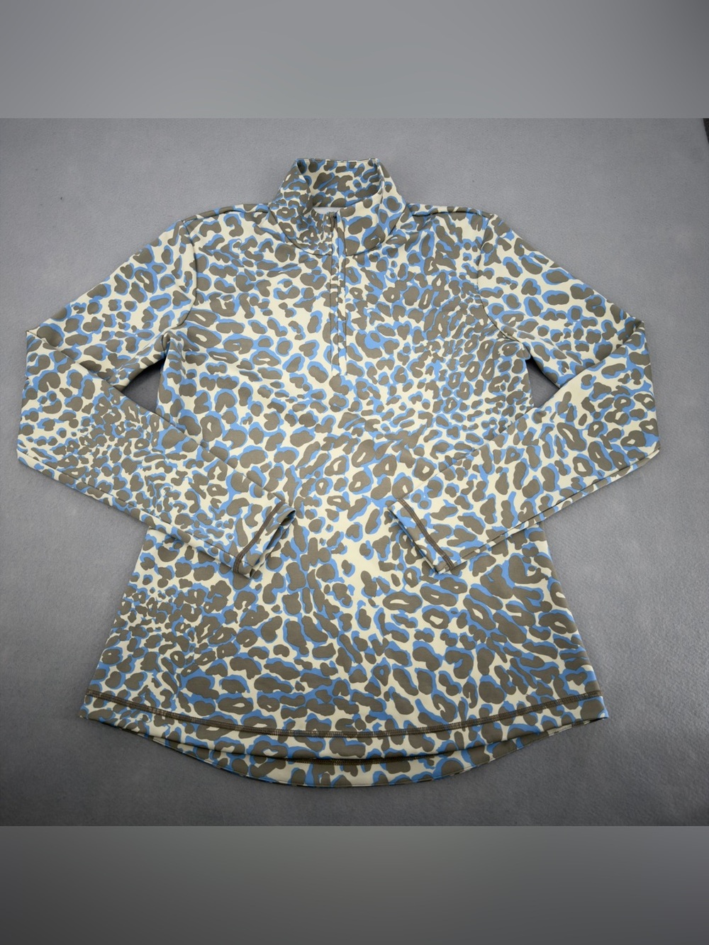 J.McLaughlin Leopard Print Quarter Zip Athletic Jacket Small